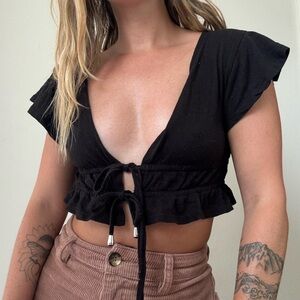 Princess Polly Black Top - Size 0